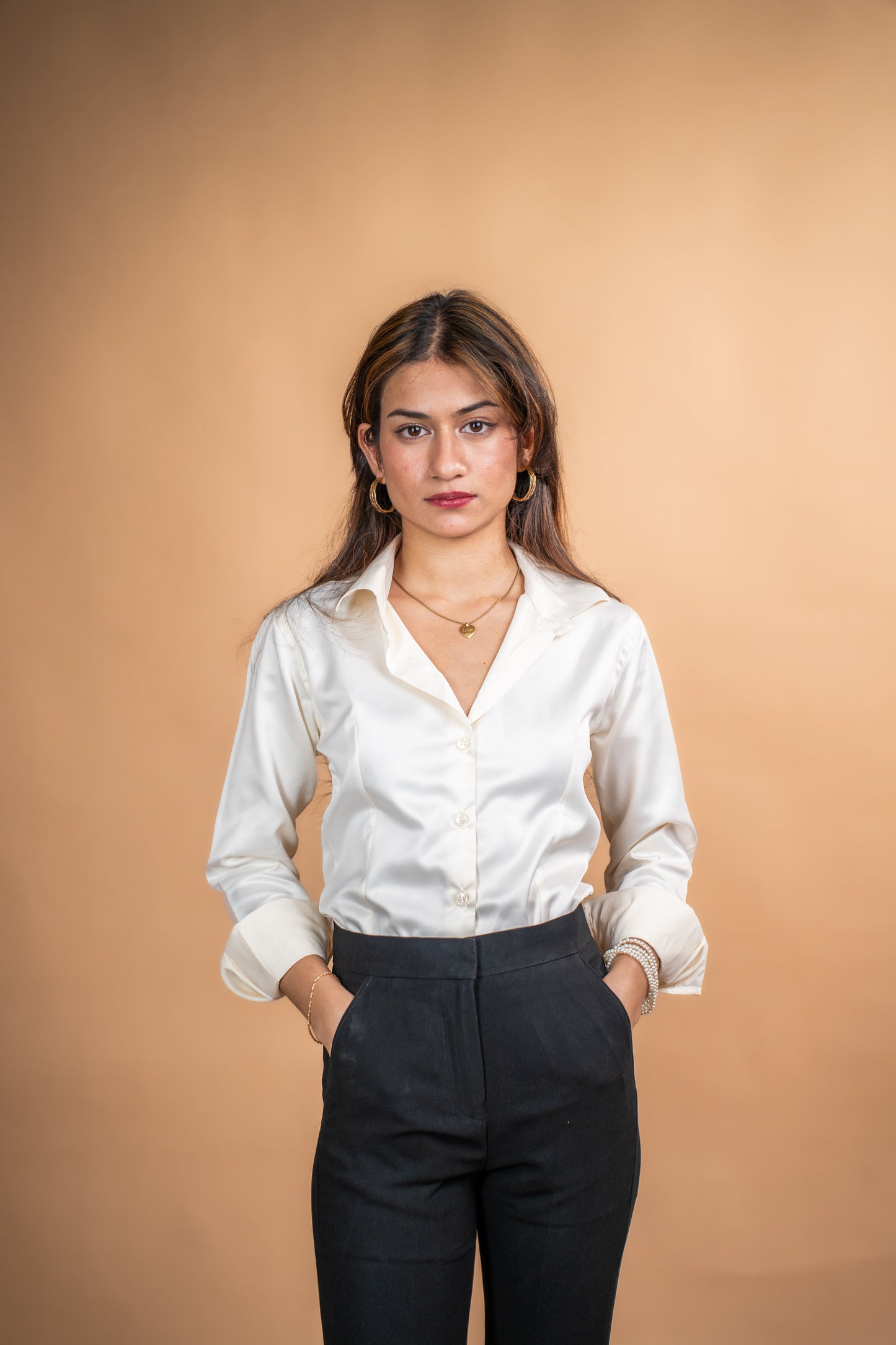Silk Hour Champagne Shirt