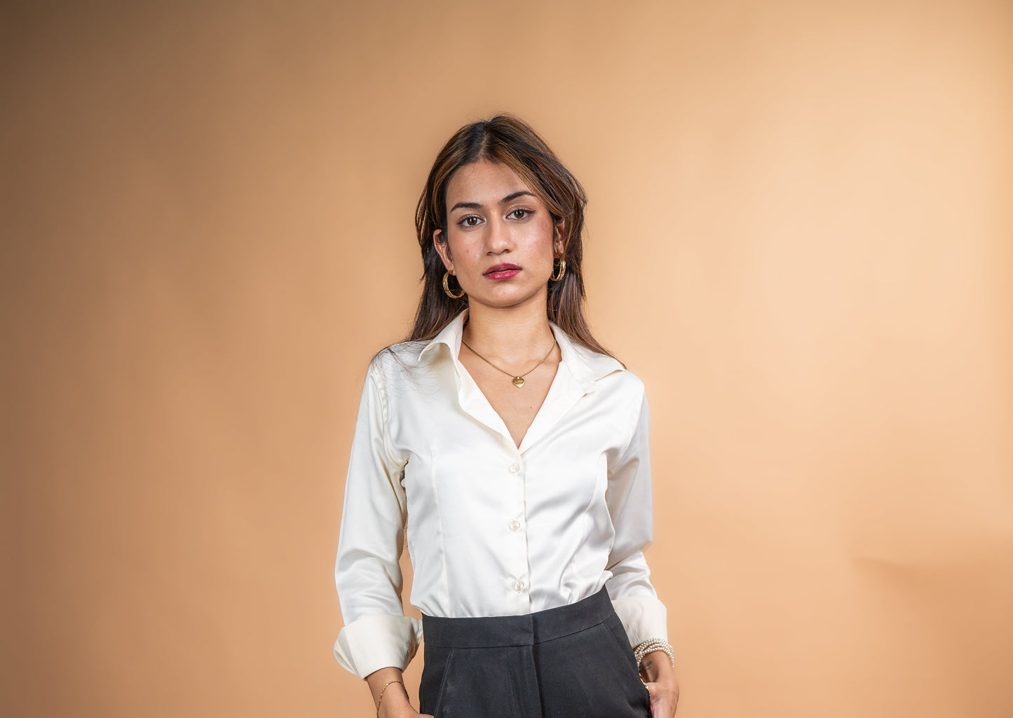 Silk Hour Champagne Shirt