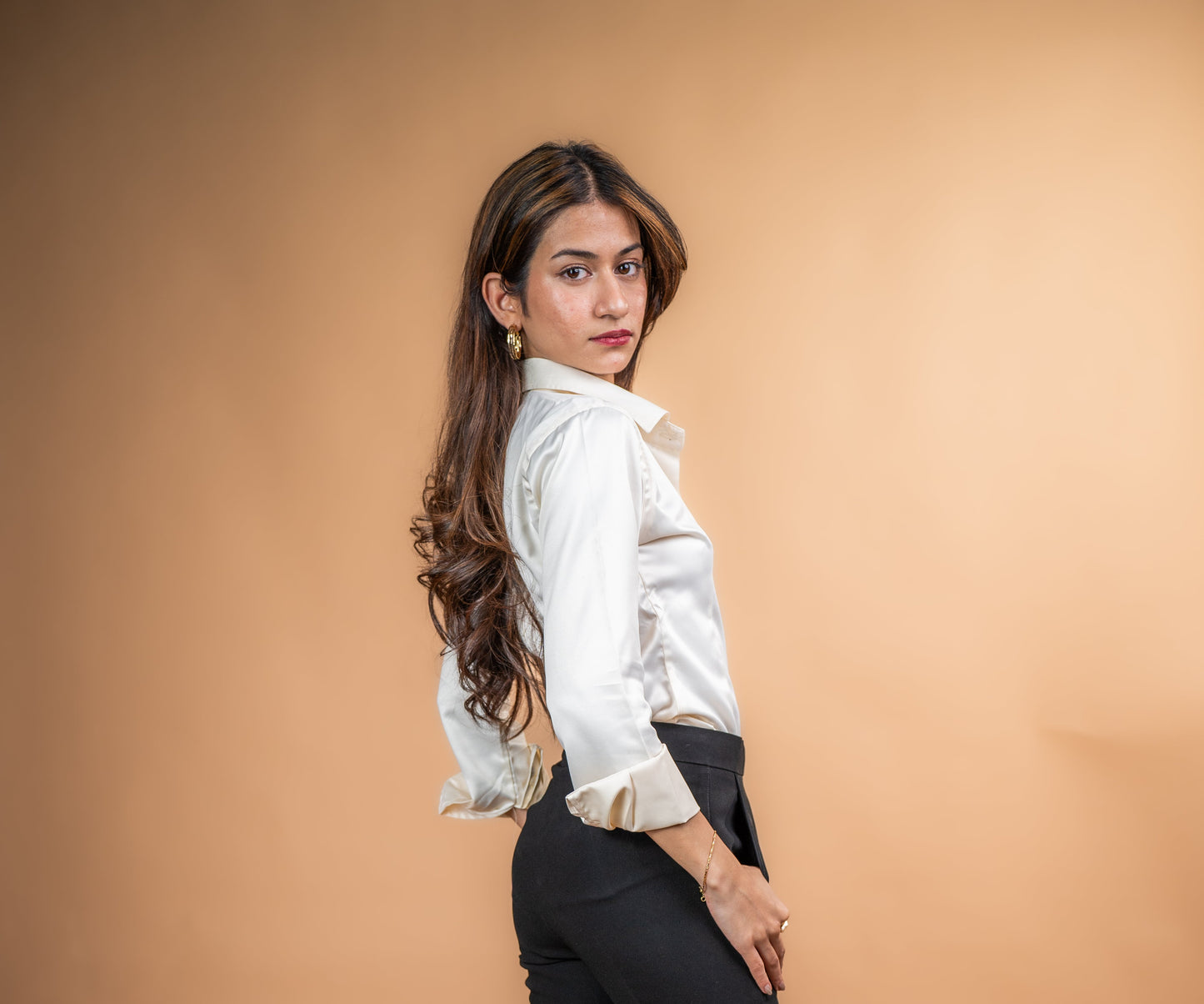 Silk Hour Champagne Shirt