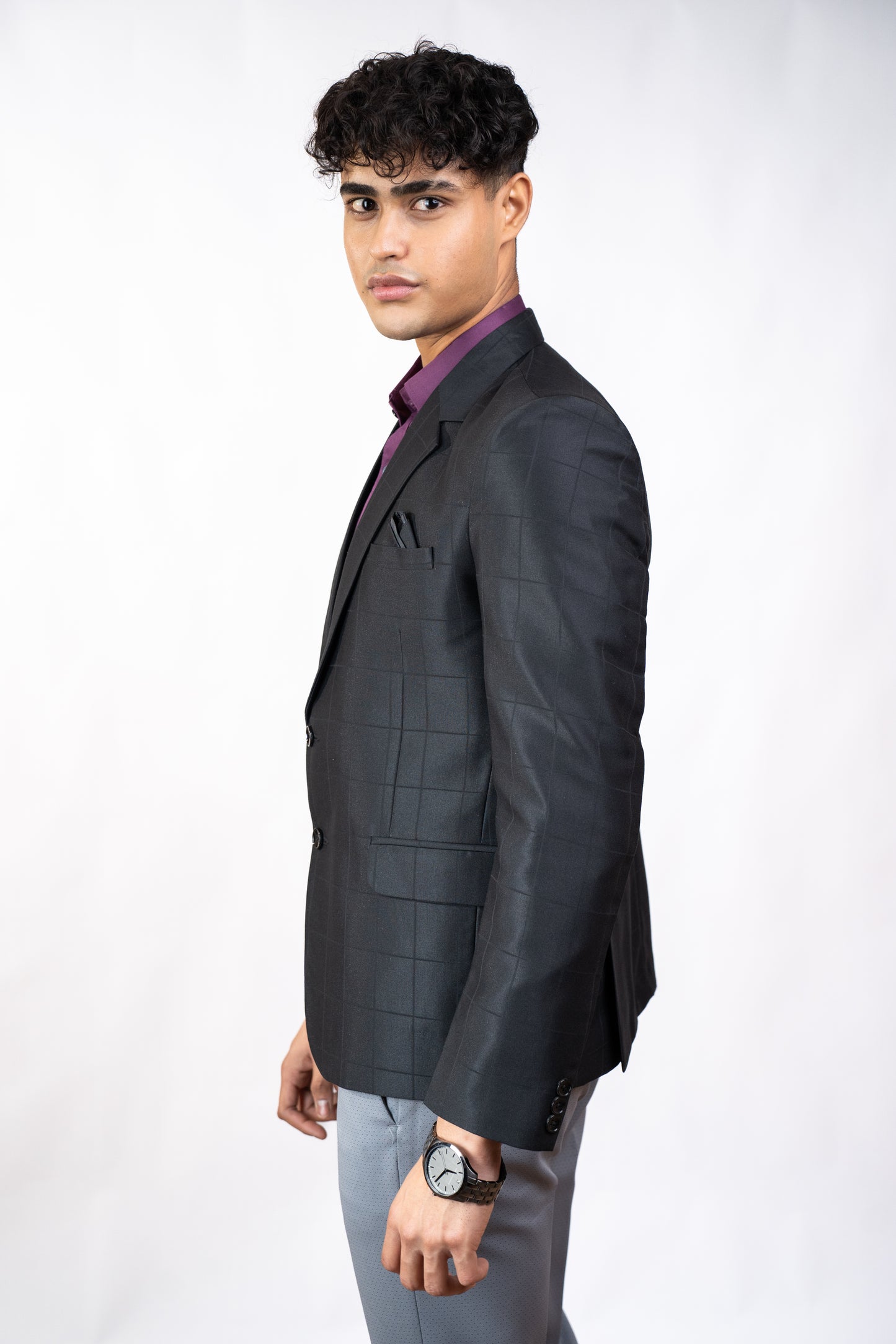 Black Sleek Matrix Blazer