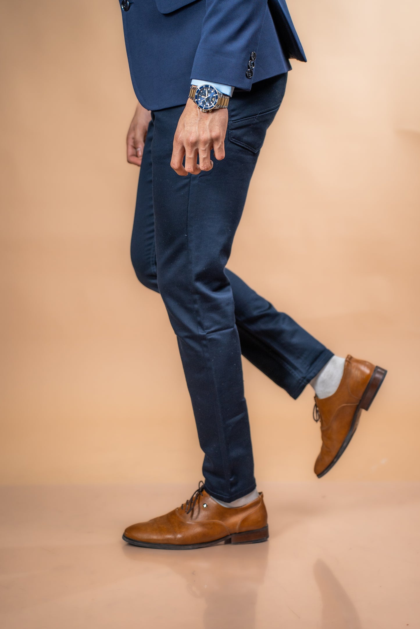 Midnight Navy Slim-Fit Cotton Jeans