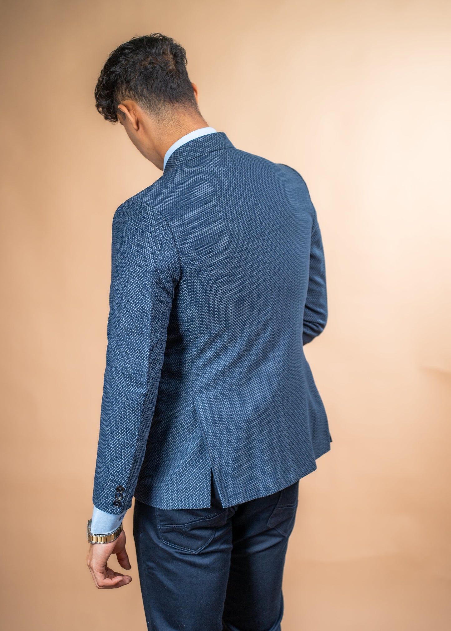 Midnight Weave Texture Blazer