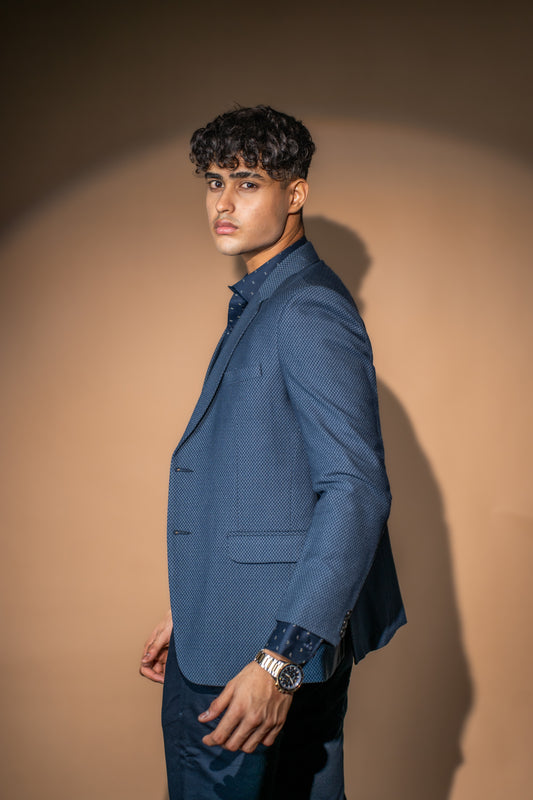 Midnight Weave Texture Blazer