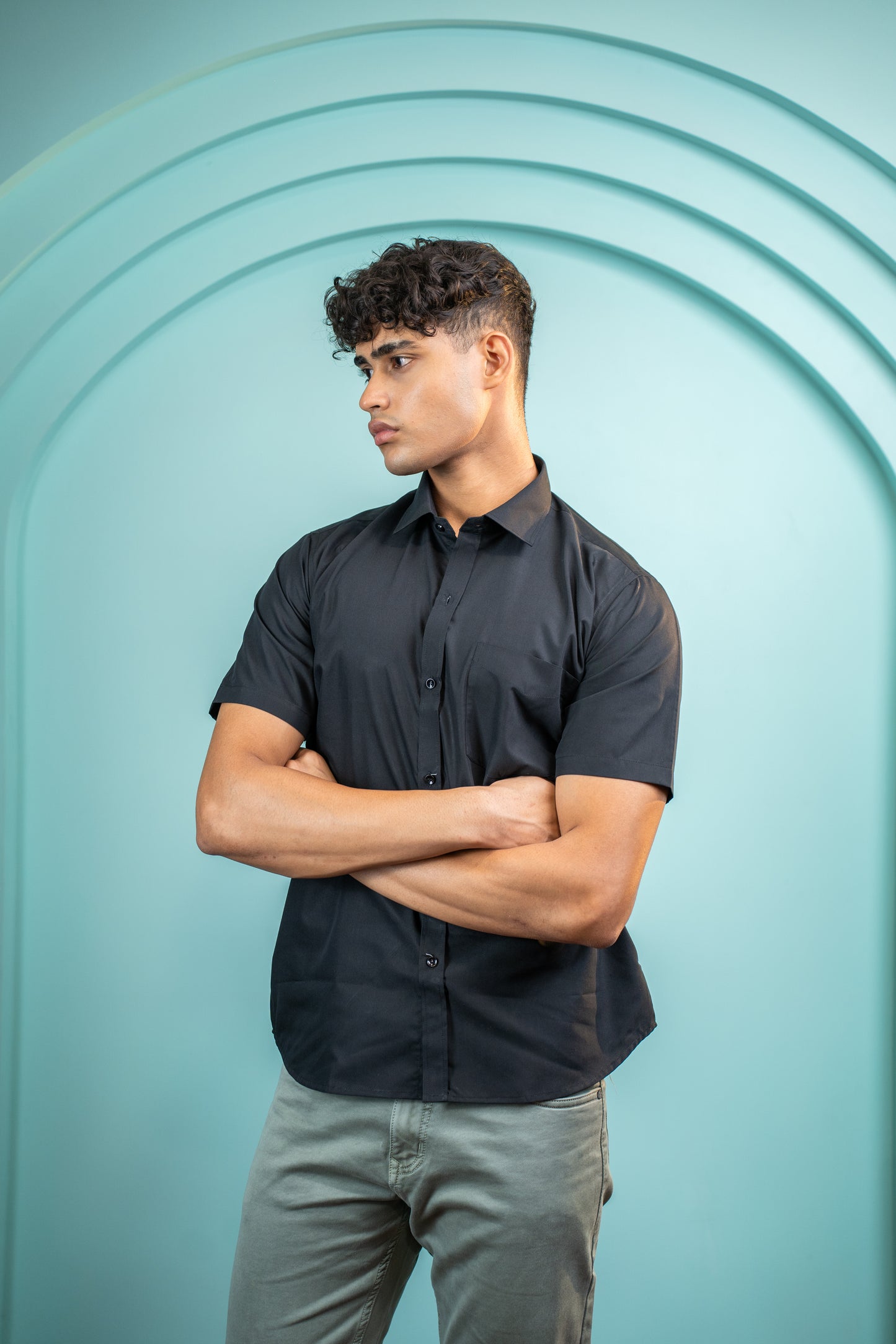 Essential Olive Cotton Jeans