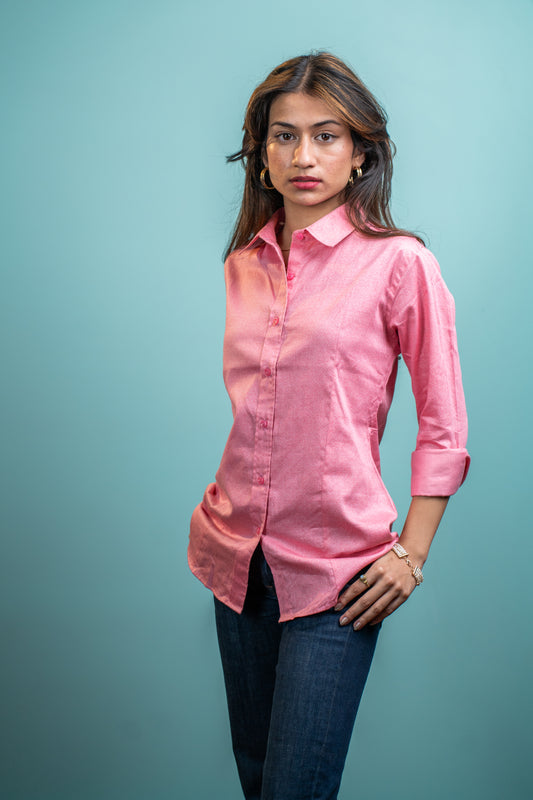 Blush Bloom Cotton Shirt