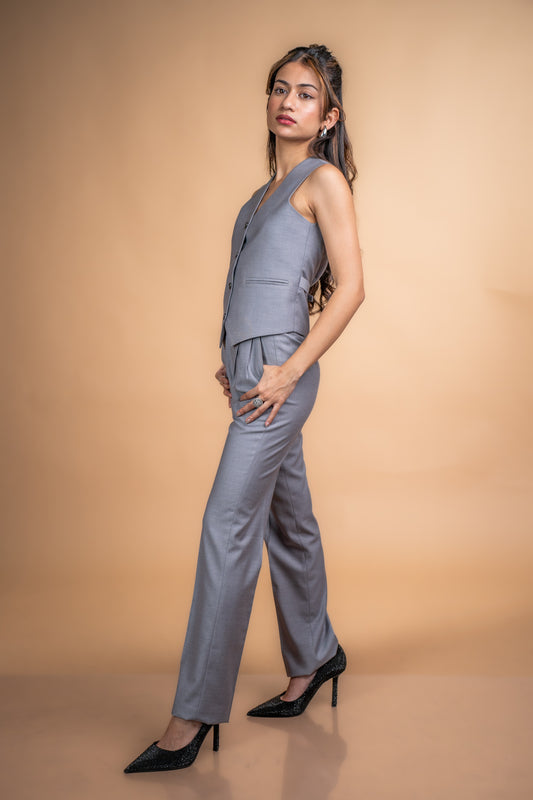 Grace Fit Formal Grey Trousers