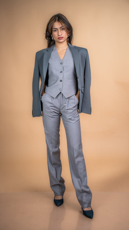 Grace Fit Formal Grey Trousers