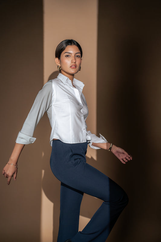 Cotton Cloud Crop Shirt