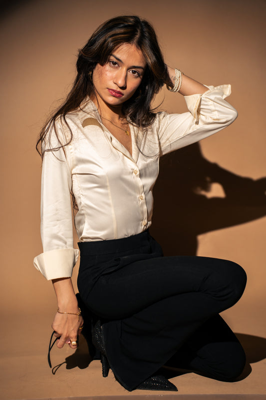 Silk Hour Champagne Shirt