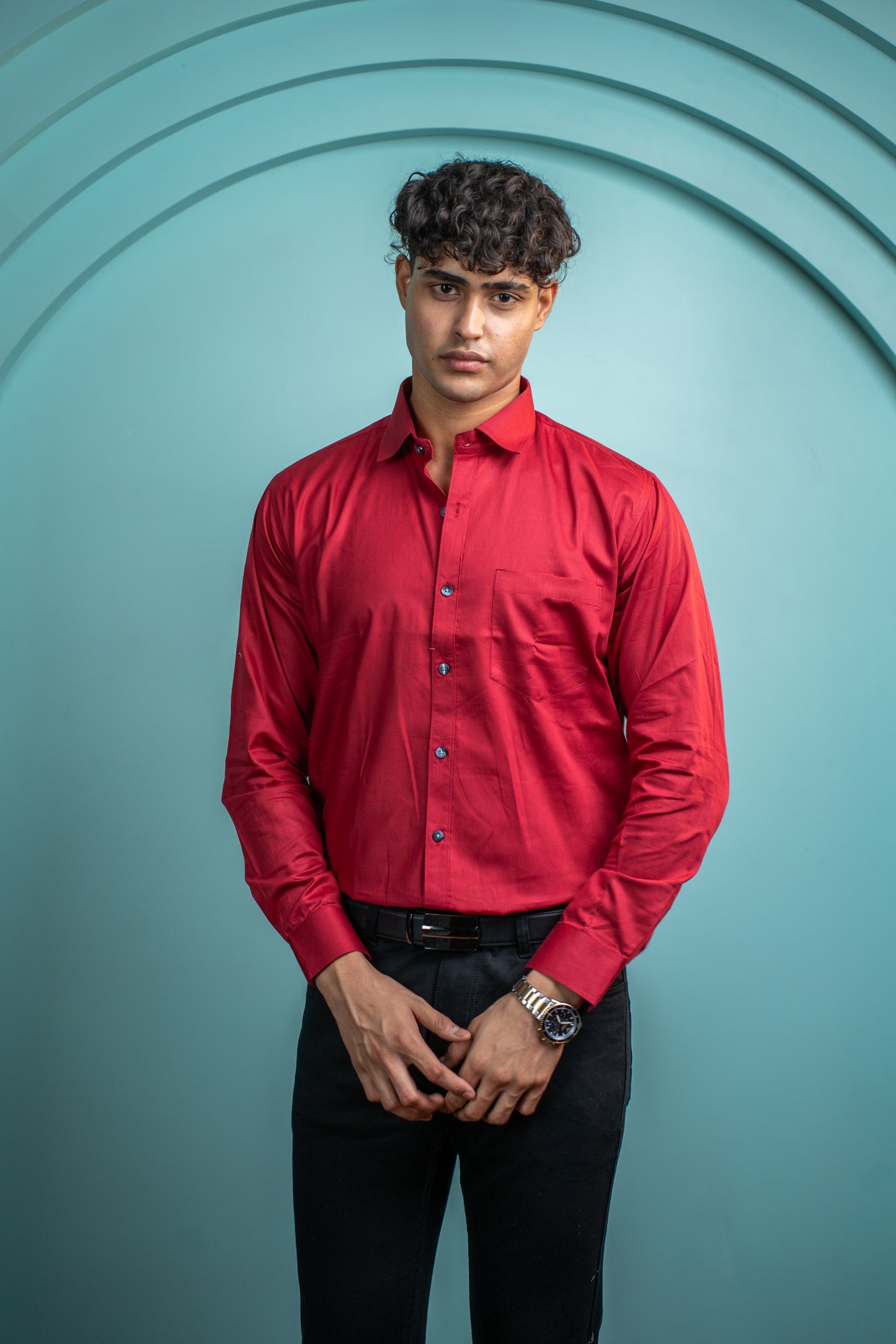 Crimson Core Cotton Shirt