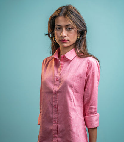 Blush Bloom Cotton Shirt