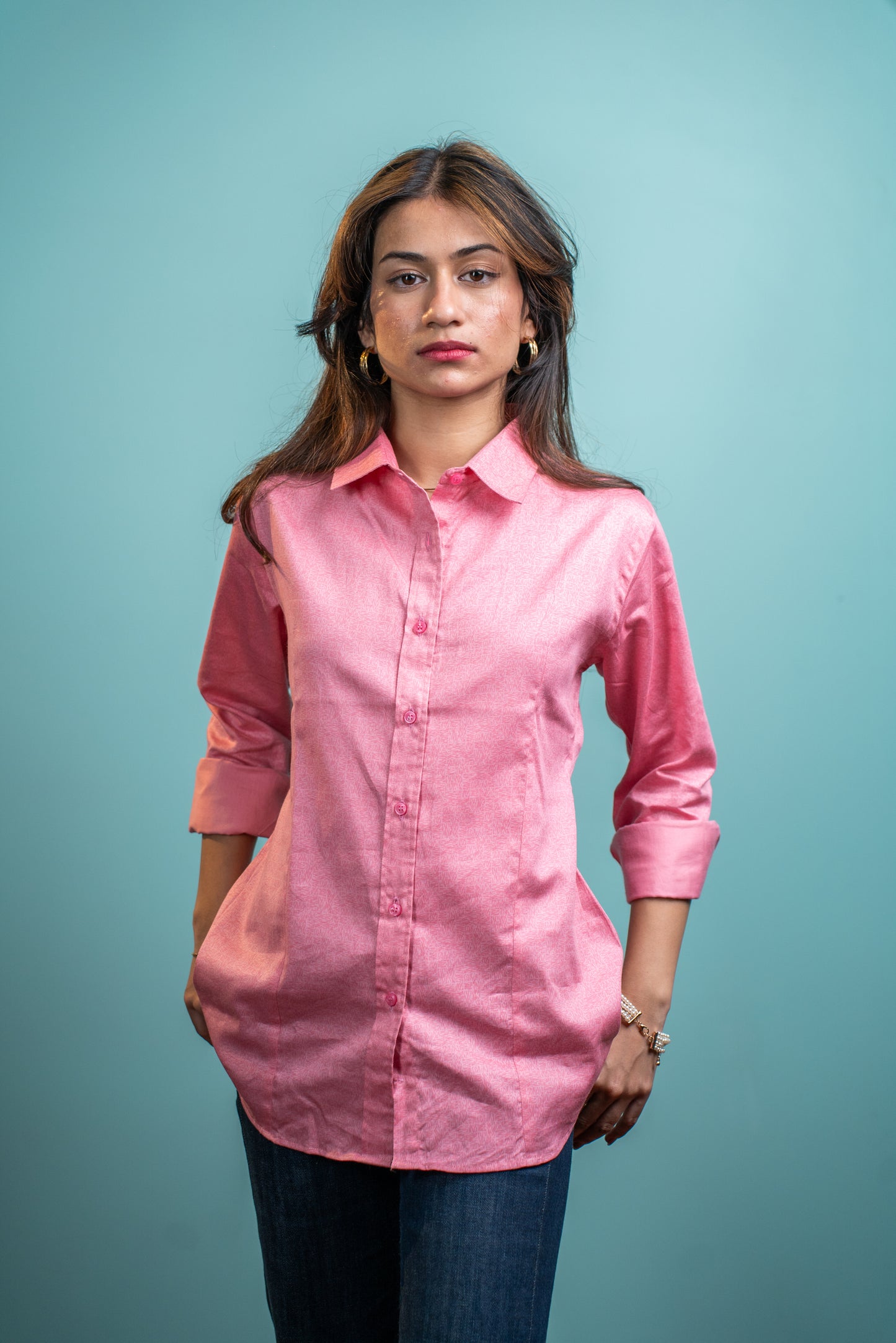 Blush Bloom Cotton Shirt