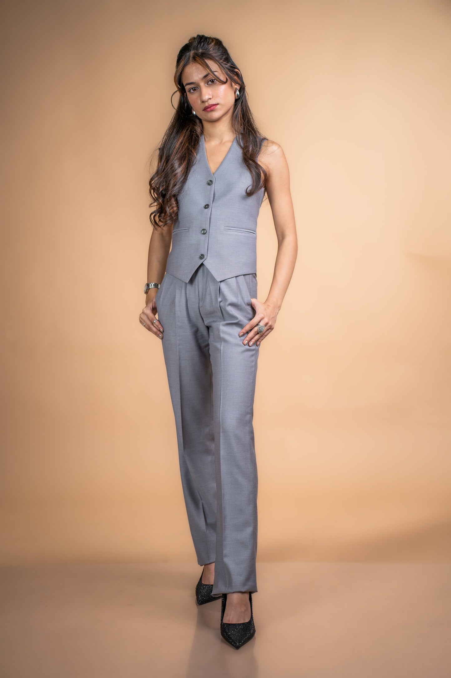 Grace Fit Formal Grey Trousers