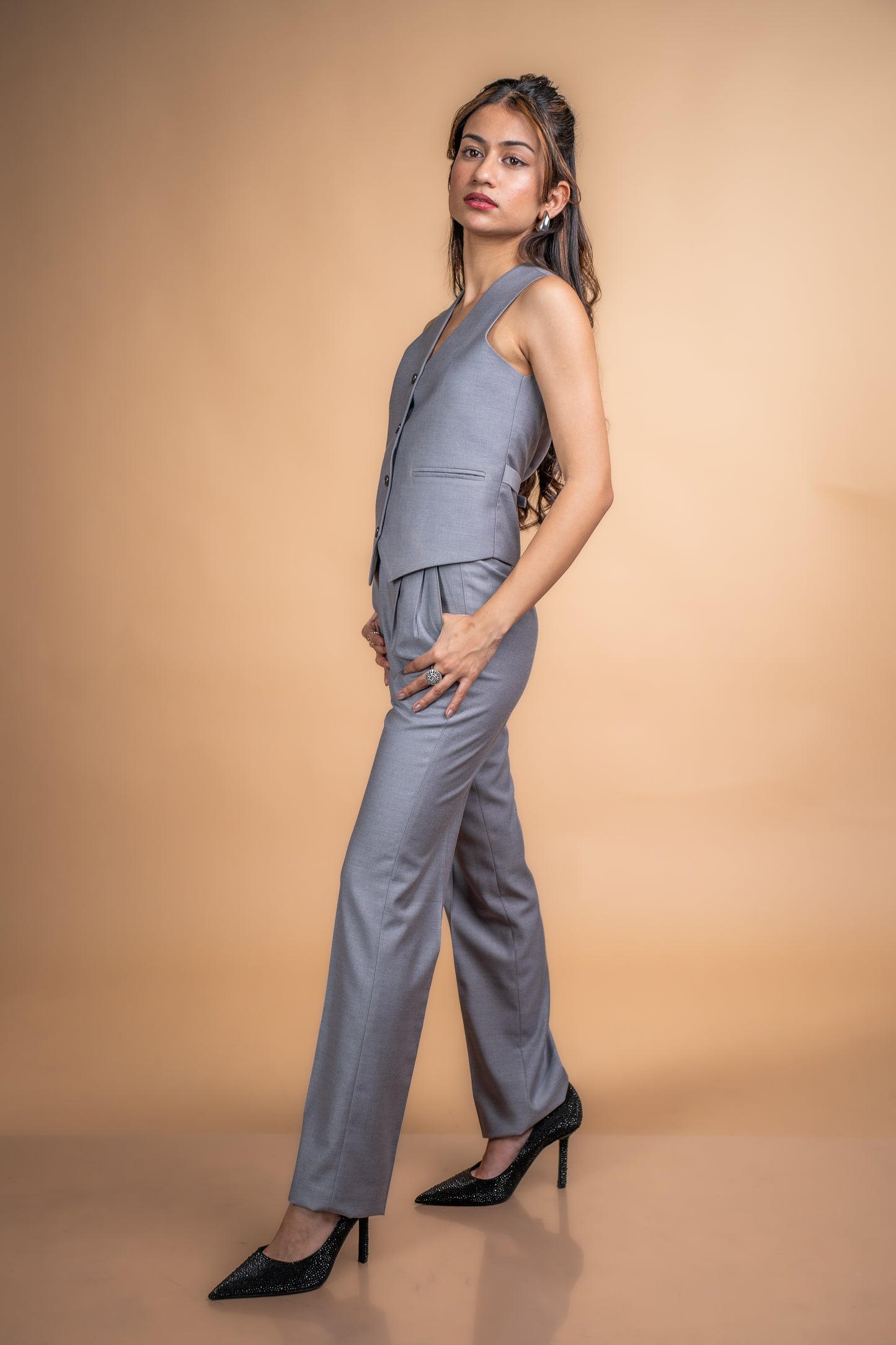 Grace Fit Formal Grey Trousers