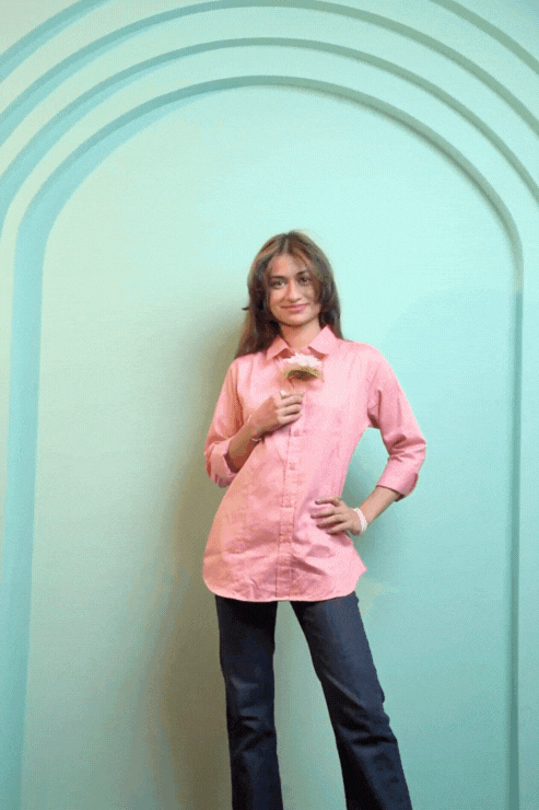 Blush Bloom Cotton Shirt